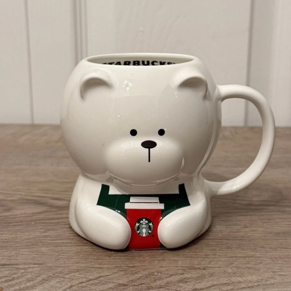 Starbucks Exclusive Barista Christmas Bear Ceramic 12oz Mug 2025 - Rare Find
